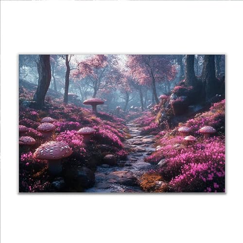 Puzzle Wald Landschaft Klassische Puzzle 500 Teile Erwachsene, Holzpuzzle Erwachsene Anspruchsvoll, 2025 Impossible Puzzel Kunst Lernspiel, Schwer DIY Wooden Jigsaw Set Ostern Geschenk Wohnkultur P-0 von JIANFREY