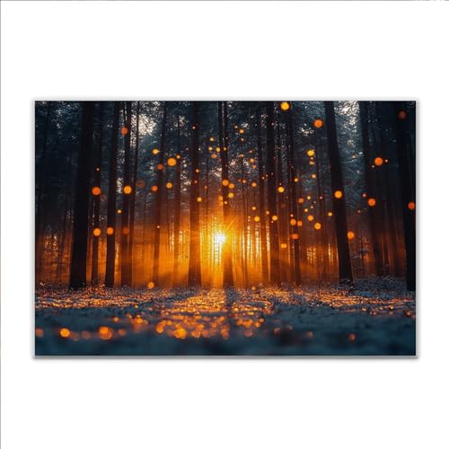 Puzzle Wald Sonnenuntergang Klassische Puzzle 5000 Teile Erwachsene, Holzpuzzle Erwachsene Anspruchsvoll, Impossible Puzzel Kunst Lernspiel, Schwer Wooden Jigsaw Set Ostern Geschenk Wohnkultur C-4 von JIANFREY