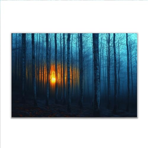 Puzzle Wald Sonnenuntergang Klassische Puzzle 5000 Teile Erwachsene, Holzpuzzle Erwachsene Anspruchsvoll, Impossible Puzzel Kunst Lernspiel, Schwer Wooden Jigsaw Set Ostern Geschenk Wohnkultur H-9 von JIANFREY