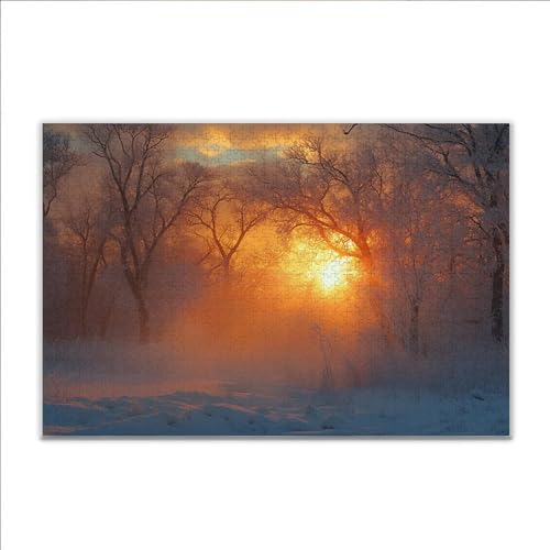 Puzzle Winter Landschaft Klassische Puzzle 5000 Teile Erwachsene, Holzpuzzle Erwachsene Anspruchsvoll, 2025 Impossible Puzzel Kunst Lernspiel, Schwer Wooden Jigsaw Set Ostern Geschenk Wohnkultur C-6 von JIANFREY