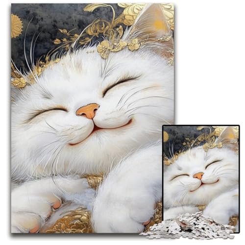 1000 Teile Puzzle für Erwachsene, Fantasie-Katze, Holzpuzzle für Erwachsene, Lernspiel, Herausforderungsspielzeug für Erwachsene und Jugendliche, 50x75cm 1000 Teile Puzzle für Erwachsene, Fantasie-Katze, Holzpuzzle für Erwachsene, Lernspiel, Herausforderungsspielzeug für Erwachsene und Jugendliche, 50x75cm von JIANGENNF
