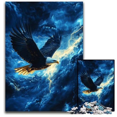 1000 Teile Puzzle für Erwachsene, Fliegender Adler, Kartonpuzzle für Erwachsene, Lernspiel, Herausforderungsspielzeug für Erwachsene Teenager, 26x38cm von JIANGENNF