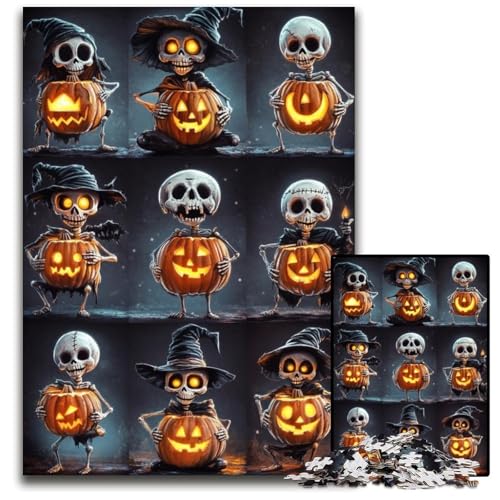 1000 Teile Puzzle für Erwachsene, Halloween-Collage, Karton-Puzzle für Erwachsene, Lernspiel, Herausforderungsspielzeug für Erwachsene Teenager, 26x38cm 1000 Teile Puzzle für Erwachsene, Halloween-Collage, Karton-Puzzle für Erwachsene, Lernspiel, Herausforderungsspielzeug für Erwachsene Teenager, 26x38cm von JIANGENNF