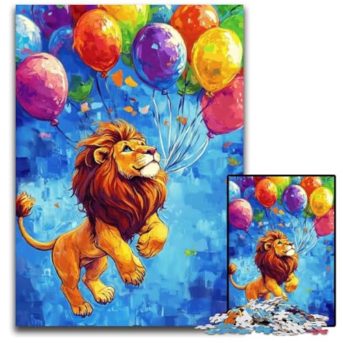 1000 Teile Puzzle für Erwachsene, Heißluftballon-Löwe, Holzpuzzle für Erwachsene, Lernspiel, Herausforderungsspielzeug für Erwachsene und Jugendliche, 50x75cm 1000 Teile Puzzle für Erwachsene, Heißluftballon-Löwe, Holzpuzzle für Erwachsene, Lernspiel, Herausforderungsspielzeug für Erwachsene und Jugendliche, 50x75cm von JIANGENNF