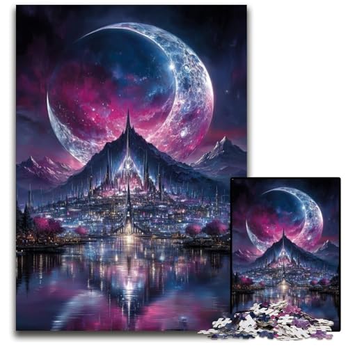 1000 Teile Puzzle für Erwachsene, Mount Fuji, Holzpuzzle, pädagogisches Denkspiel, künstlerische Heim- und Bürodekoration, ab 14 Jahren, 50x75cm von JIANGENNF