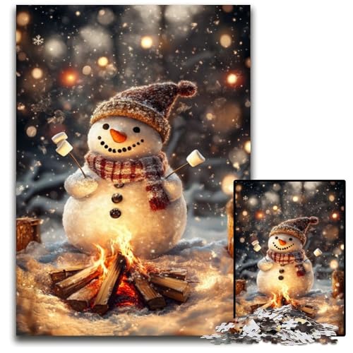 1000 Teile Puzzle für Erwachsene, Schneemann, Holzpuzzle für Erwachsene, Lernspiel, Herausforderungsspielzeug für Erwachsene und Jugendliche, 50x75cm 1000 Teile Puzzle für Erwachsene, Schneemann, Holzpuzzle für Erwachsene, Lernspiel, Herausforderungsspielzeug für Erwachsene und Jugendliche, 50x75cm von JIANGENNF