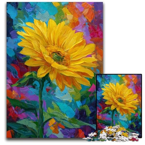 1000 Teile Puzzle für Erwachsene, Sonnenblumen-Puzzle aus Karton, Weihnachten, Halloween, Ostern, Neujahr, 26x38cm 1000 Teile Puzzle für Erwachsene, Sonnenblumen-Puzzle aus Karton, Weihnachten, Halloween, Ostern, Neujahr, 26x38cm von JIANGENNF