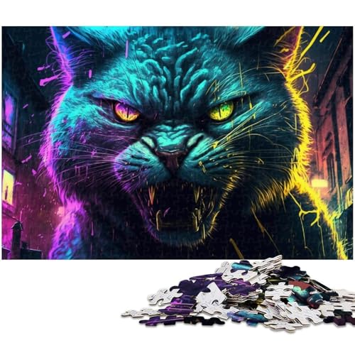 1000-teiliges Fantasy-Katzen-Puzzle für Erwachsene, Denkspiel, interaktives Familienspiel, geeignet für Kinder ab 14 Jahren, 50 x 75 cm / 19,68 x 29,52 Zoll 1000-teiliges Fantasy-Katzen-Puzzle für Erwachsene, Denkspiel, interaktives Familienspiel, geeignet für Kinder ab 14 Jahren, 50 x 75 cm / 19,68 x 29,52 Zoll von JIANGENNF