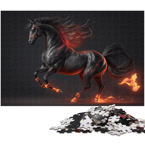 1000-teiliges Fantasy-Pferde-Puzzle für Erwachsene, Denkspiel, interaktives Familienspiel, geeignet für Kinder ab 14 Jahren, 26 x 38 cm / 10,23 x 14,96 Zoll 1000-teiliges Fantasy-Pferde-Puzzle für Erwachsene, Denkspiel, interaktives Familienspiel, geeignet für Kinder ab 14 Jahren, 26 x 38 cm / 10,23 x 14,96 Zoll von JIANGENNF