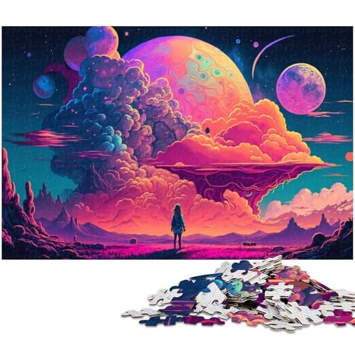 1000-teiliges Fantasy-Planeten-Puzzle für Erwachsene, Denkspiel, interaktives Familienspiel, geeignet für Kinder ab 14 Jahren, 26 x 38 cm / 10,23 x 14,96 Zoll 1000-teiliges Fantasy-Planeten-Puzzle für Erwachsene, Denkspiel, interaktives Familienspiel, geeignet für Kinder ab 14 Jahren, 26 x 38 cm / 10,23 x 14,96 Zoll von JIANGENNF