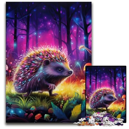 1000-teiliges Jigsaw Art Igel-Puzzle für Erwachsene, anspruchsvolles Denkspiel für Teenager, unterhaltsames interaktives Spiel für die ganze Familie, 26x38cm/10,23x14,96 Zoll von JIANGENNF