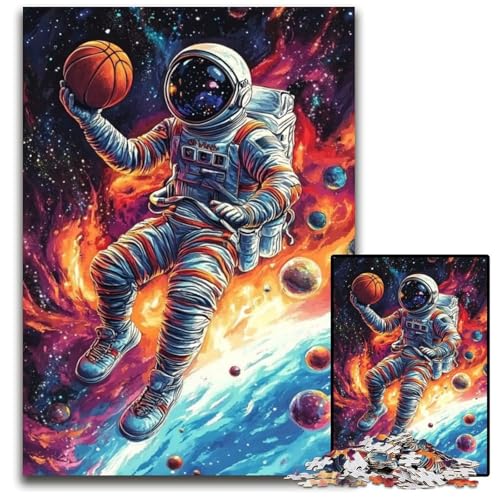 1000-teiliges Puzzle, Astronauten-Holzpuzzle, anspruchsvolles Denkspiel für Teenager, Spaß am Familienspielabend, 50x75cm von JIANGENNF