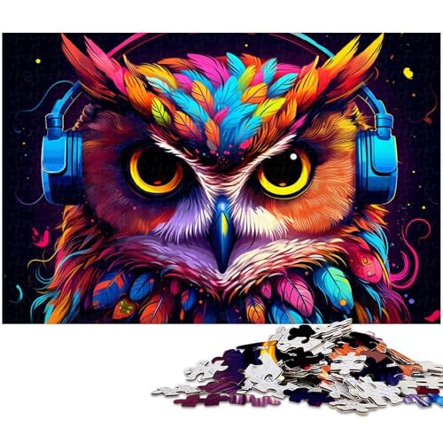 1000-teiliges Puzzle, Bunte Eule, Kartonpuzzle für Erwachsene, Spiel für Erwachsene, Geschenk, interaktives Familienspiel, Gehirn-Herausforderung, Geschenk, 26 x 38 cm / 10,23 x 14,96 Zoll 1000-teiliges Puzzle, Bunte Eule, Kartonpuzzle für Erwachsene, Spiel für Erwachsene, Geschenk, interaktives Familienspiel, Gehirn-Herausforderung, Geschenk, 26 x 38 cm / 10,23 x 14,96 Zoll von JIANGENNF