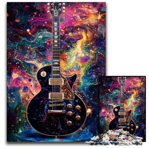 1000-teiliges Puzzle, Galaxie-Gitarre, Holzpuzzle, DIY-Dekoration, Gehirn-Herausforderung, für Erwachsene, Familie, 50x75cm 1000-teiliges Puzzle, Galaxie-Gitarre, Holzpuzzle, DIY-Dekoration, Gehirn-Herausforderung, für Erwachsene, Familie, 50x75cm von JIANGENNF