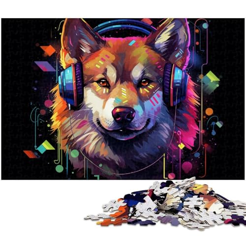 1000-teiliges Puzzle, bunter Hund, Holzpuzzle für Erwachsene, Spiel für Erwachsene, Geschenk, interaktives Familienspiel, Gehirn-Herausforderung, Geschenk, 50 x 75 cm / 19,68 x 29,52 Zoll 1000-teiliges Puzzle, bunter Hund, Holzpuzzle für Erwachsene, Spiel für Erwachsene, Geschenk, interaktives Familienspiel, Gehirn-Herausforderung, Geschenk, 50 x 75 cm / 19,68 x 29,52 Zoll von JIANGENNF