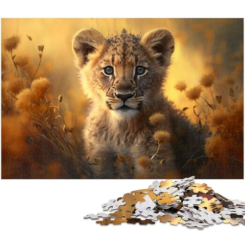 1000-teiliges Puzzle, bunter Löwe, Holzpuzzle für Erwachsene, Spiel für Erwachsene, Geschenk, interaktives Familienspiel, Gehirn-Herausforderung, Geschenk, 50 x 75 cm / 19,68 x 29,52 Zoll 1000-teiliges Puzzle, bunter Löwe, Holzpuzzle für Erwachsene, Spiel für Erwachsene, Geschenk, interaktives Familienspiel, Gehirn-Herausforderung, Geschenk, 50 x 75 cm / 19,68 x 29,52 Zoll von JIANGENNF