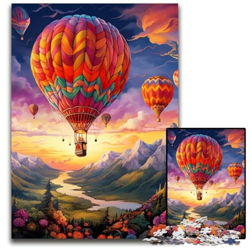 1000-teiliges Puzzle, farbenfrohes Kunst-Heißluftballon-Puzzle für Erwachsene, anspruchsvolles Denkspiel für Teenager, unterhaltsames interaktives Spiel für die ganze Familie, 26x38cm/10,23x14,96 Zoll 1000-teiliges Puzzle, farbenfrohes Kunst-Heißluftballon-Puzzle für Erwachsene, anspruchsvolles Denkspiel für Teenager, unterhaltsames interaktives Spiel für die ganze Familie, 26x38cm/10,23x14,96 Zoll von JIANGENNF