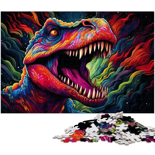 1000-teiliges Puzzle,farbenfrohes Tyrannosaurus Rex-Kartonpuzzle für Erwachsene,Spiel für Erwachsene,Geschenk,interaktives Familienspiel,Gehirn-Herausforderung,Geschenk,26 x 38 cm / 10,23 x 14,96 Zoll 1000-teiliges Puzzle,farbenfrohes Tyrannosaurus Rex-Kartonpuzzle für Erwachsene,Spiel für Erwachsene,Geschenk,interaktives Familienspiel,Gehirn-Herausforderung,Geschenk,26 x 38 cm / 10,23 x 14,96 Zoll von JIANGENNF