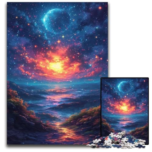 1000-teiliges Puzzle,wunderschönes Meer aus bunten Sternen,schwierige Puzzles für Erwachsene,anspruchsvolles DIY-Denkspiel,perfektes Familienspiel oder dekoratives Geschenk,26x38cm/10,23x14,96 Zoll 1000-teiliges Puzzle,wunderschönes Meer aus bunten Sternen,schwierige Puzzles für Erwachsene,anspruchsvolles DIY-Denkspiel,perfektes Familienspiel oder dekoratives Geschenk,26x38cm/10,23x14,96 Zoll von JIANGENNF
