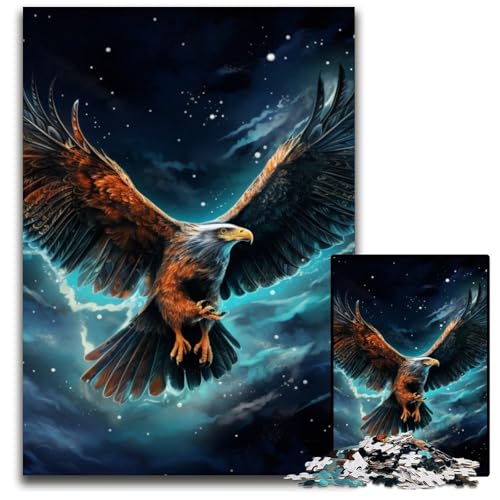 1000-teiliges Puzzle „Galaxien und Adler“, anspruchsvolles Denkspiel, dekoratives DIY-Spiel, interaktives Familienspielzeug, 50x75cm/19,68x29,52 Zoll von JIANGENNF