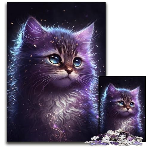1000-teiliges Puzzle „Katze“, anspruchsvolles Denkspiel für Teenager und Familieninteraktion, 50x75cm/19,68x29,52 Zoll 1000-teiliges Puzzle „Katze“, anspruchsvolles Denkspiel für Teenager und Familieninteraktion, 50x75cm/19,68x29,52 Zoll von JIANGENNF