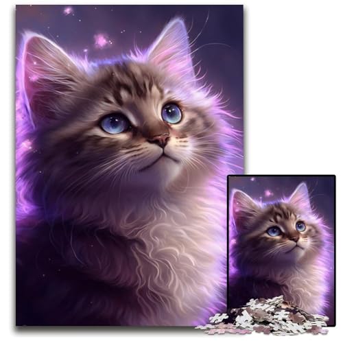 1000-teiliges Puzzle „Katze“, schwierige Rätsel für Erwachsene, anspruchsvolles Denkspiel für Teenager, unterhaltsames interaktives Spiel für die ganze Familie, 50x75cm/19,68x29,52 Zoll 1000-teiliges Puzzle „Katze“, schwierige Rätsel für Erwachsene, anspruchsvolles Denkspiel für Teenager, unterhaltsames interaktives Spiel für die ganze Familie, 50x75cm/19,68x29,52 Zoll von JIANGENNF
