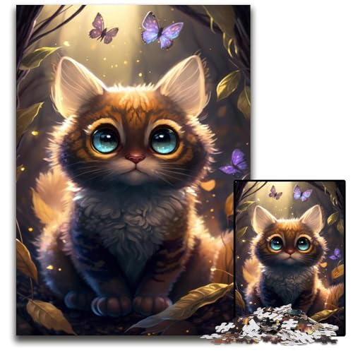 1000-teiliges Puzzle „Katze“ aus Holz, Weihnachten, Halloween, Ostern, Neujahr, 50x75cm/19,68x29,52 Zoll 1000-teiliges Puzzle „Katze“ aus Holz, Weihnachten, Halloween, Ostern, Neujahr, 50x75cm/19,68x29,52 Zoll von JIANGENNF