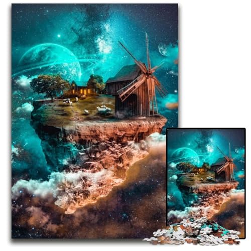 1000-teiliges Puzzle „Kleine schwimmende Insel“ für Erwachsene, Muttertag, Geburtstag, Weihnachten, 50x75cm/19,68x29,52 Zoll von JIANGENNF