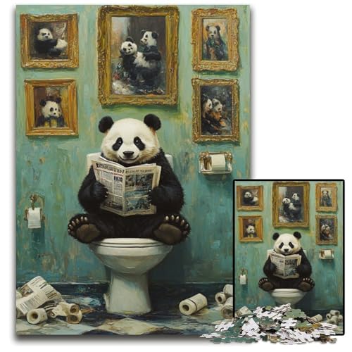 1000-teiliges Puzzle „Panda Go Toilet“, anspruchsvolles Denkspiel zum Selbermachen, interaktives Familienspielzeug, 50x75cm/19,68x29,52 Zoll 1000-teiliges Puzzle „Panda Go Toilet“, anspruchsvolles Denkspiel zum Selbermachen, interaktives Familienspielzeug, 50x75cm/19,68x29,52 Zoll von JIANGENNF