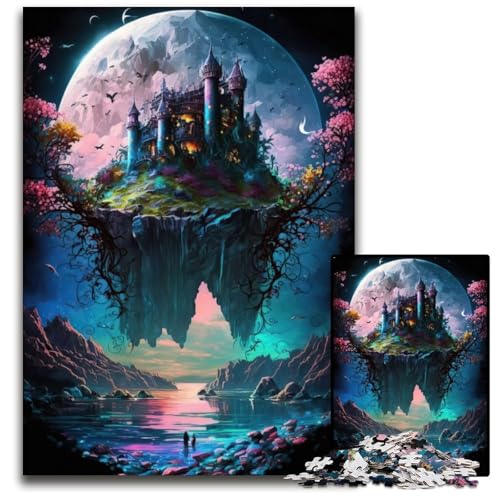 1000-teiliges Puzzle „Schloss“, schwierige Rätsel für Erwachsene, anspruchsvolles Denkspiel für Teenager, unterhaltsames interaktives Spiel für die ganze Familie, 26x38cm/10,23x14,96 Zoll von JIANGENNF