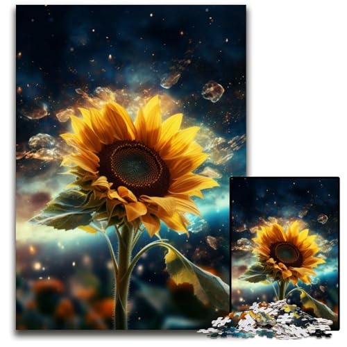 1000-teiliges Puzzle „Sonnenblumenstern“, anspruchsvolles Denkspiel für Teenager und Familieninteraktion, 26x38cm/10,23x14,96 Zoll 1000-teiliges Puzzle „Sonnenblumenstern“, anspruchsvolles Denkspiel für Teenager und Familieninteraktion, 26x38cm/10,23x14,96 Zoll von JIANGENNF