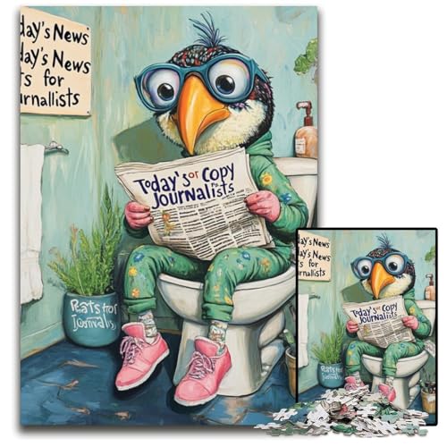 1000-teiliges Puzzle „Toucan Go Toilet“ für Erwachsene, anspruchsvolles Denkspiel für Teenager, unterhaltsames interaktives Spiel für die ganze Familie, 26x38cm/10,23x14,96 Zoll 1000-teiliges Puzzle „Toucan Go Toilet“ für Erwachsene, anspruchsvolles Denkspiel für Teenager, unterhaltsames interaktives Spiel für die ganze Familie, 26x38cm/10,23x14,96 Zoll von JIANGENNF