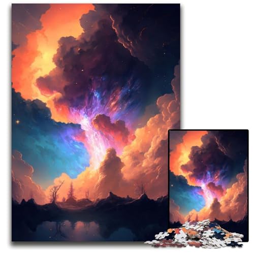 1000-teiliges Puzzle „Verträumter Sonnenuntergang“, anspruchsvolles Denkspiel, Familienaktivität, Heimdekoration, 26x38cm/10,23x14,96 Zoll von JIANGENNF