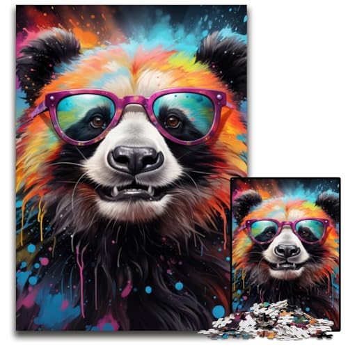1000-teiliges Puzzle Art Panda aus Pappe Weihnachten, Halloween, Ostern, Neujahr, 26x38cm/10,23x14,96 Zoll von JIANGENNF