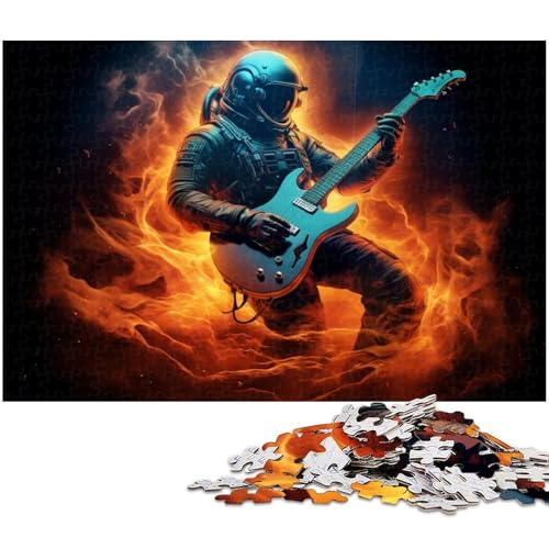 1000-teiliges Puzzle Astronaut spielt Gitarre, Rätsel für Erwachsene, Denksportaufgabe, interaktives Familienspiel, geeignet für Kinder ab 14 Jahren, 26 x 38 cm / 10,23 x 14,96 Zoll 1000-teiliges Puzzle Astronaut spielt Gitarre, Rätsel für Erwachsene, Denksportaufgabe, interaktives Familienspiel, geeignet für Kinder ab 14 Jahren, 26 x 38 cm / 10,23 x 14,96 Zoll von JIANGENNF