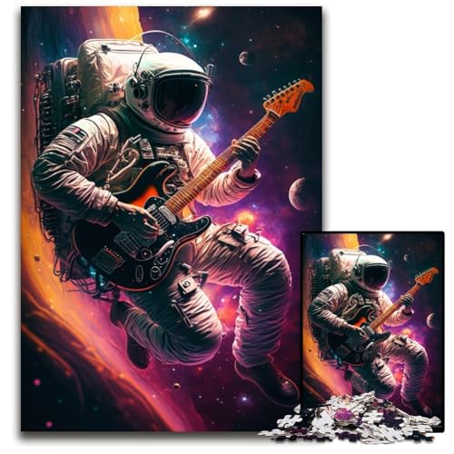 1000-teiliges Puzzle Astronaut spielt Gitarre, schwierige Puzzles für Erwachsene, Spielgeschenk für Erwachsene, interaktives Familienspiel, Gehirn-Herausforderungsgeschenk, 26x38cm/10,23x14,96 Zoll 1000-teiliges Puzzle Astronaut spielt Gitarre, schwierige Puzzles für Erwachsene, Spielgeschenk für Erwachsene, interaktives Familienspiel, Gehirn-Herausforderungsgeschenk, 26x38cm/10,23x14,96 Zoll von JIANGENNF