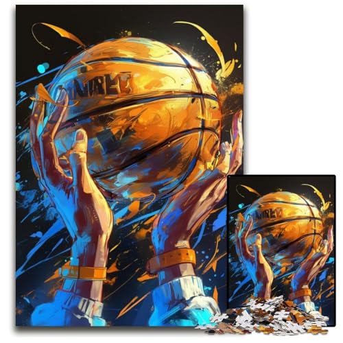 1000-teiliges Puzzle Basketball Spielen, Holzpuzzle, DIY-Dekoration, Denksportaufgabe, für Erwachsene, Familie, 50x75cm 1000-teiliges Puzzle Basketball Spielen, Holzpuzzle, DIY-Dekoration, Denksportaufgabe, für Erwachsene, Familie, 50x75cm von JIANGENNF