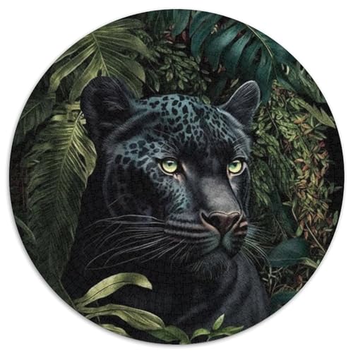 1000-teiliges Puzzle-Geschenk, Black Panther-Poster, Kartonpuzzle, interaktives Familienspiel, Bastelgeschenk mit farbenfrohen Kunstwerken (Größe 67,5 x 67,5 cm) von JIANGENNF