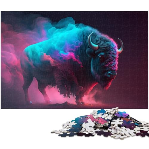 1000-teiliges Puzzle-Geschenk, Buffalo, anspruchsvolles Rätselspiel für Teenager, 50 x 75 cm / 19,68 x 29,52 Zoll 1000-teiliges Puzzle-Geschenk, Buffalo, anspruchsvolles Rätselspiel für Teenager, 50 x 75 cm / 19,68 x 29,52 Zoll von JIANGENNF