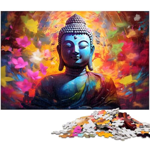 1000-teiliges Puzzle-Geschenk, Bunte Buddha-Statue, anspruchsvolles Puzzle, Denkspiel für Teenager, 50 x 75 cm / 19,68 x 29,52 Zoll 1000-teiliges Puzzle-Geschenk, Bunte Buddha-Statue, anspruchsvolles Puzzle, Denkspiel für Teenager, 50 x 75 cm / 19,68 x 29,52 Zoll von JIANGENNF