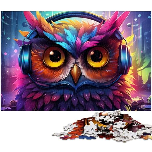 1000-teiliges Puzzle-Geschenk, Bunte Eule, Kartonpuzzle für Erwachsene, Familie und Freunde, geeignet für Kinder ab 14 Jahren, 26 x 38 cm / 10,23 x 14,96 Zoll 1000-teiliges Puzzle-Geschenk, Bunte Eule, Kartonpuzzle für Erwachsene, Familie und Freunde, geeignet für Kinder ab 14 Jahren, 26 x 38 cm / 10,23 x 14,96 Zoll von JIANGENNF