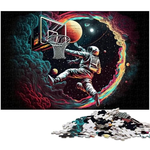 1000-teiliges Puzzle-Geschenk, Fantasy-Astronaut, anspruchsvolles Rätsel, Denkspiel für Teenager, 26 x 38 cm / 10,23 x 14,96 Zoll 1000-teiliges Puzzle-Geschenk, Fantasy-Astronaut, anspruchsvolles Rätsel, Denkspiel für Teenager, 26 x 38 cm / 10,23 x 14,96 Zoll von JIANGENNF