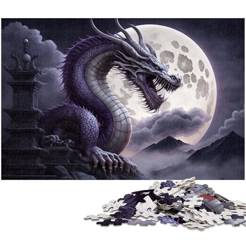 1000-teiliges Puzzle-Geschenk, Fantasy-Drache, Holzpuzzle für Erwachsene, Familie und Freunde, geeignet für Kinder ab 14 Jahren, 50 x 75 cm / 19,68 x 29,52 Zoll 1000-teiliges Puzzle-Geschenk, Fantasy-Drache, Holzpuzzle für Erwachsene, Familie und Freunde, geeignet für Kinder ab 14 Jahren, 50 x 75 cm / 19,68 x 29,52 Zoll von JIANGENNF