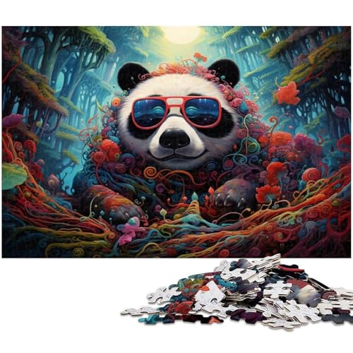 1000-teiliges Puzzle-Geschenk, Fantasy-Panda, Kartonpuzzle für Erwachsene, Familie und Freunde, geeignet für Kinder ab 14 Jahren, 26 x 38 cm / 10,23 x 14,96 Zoll 1000-teiliges Puzzle-Geschenk, Fantasy-Panda, Kartonpuzzle für Erwachsene, Familie und Freunde, geeignet für Kinder ab 14 Jahren, 26 x 38 cm / 10,23 x 14,96 Zoll von JIANGENNF