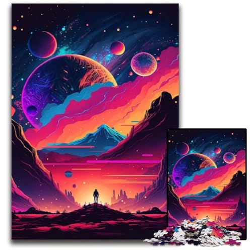 1000-teiliges Puzzle-Geschenk, Langer Ständer, Papppuzzle, anspruchsvolles Denkspiel – entspannendes Spielzeug für Teenager, 26x38cm/10,23x14,96 Zoll von JIANGENNF