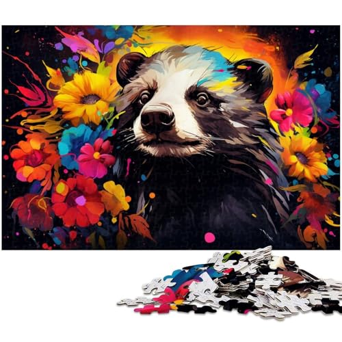 1000-teiliges Puzzle-Geschenk, Lemurenblumen, anspruchsvolles Rätsel, Denksportspiel für Teenager, 50 x 75 cm / 19,68 x 29,52 Zoll 1000-teiliges Puzzle-Geschenk, Lemurenblumen, anspruchsvolles Rätsel, Denksportspiel für Teenager, 50 x 75 cm / 19,68 x 29,52 Zoll von JIANGENNF