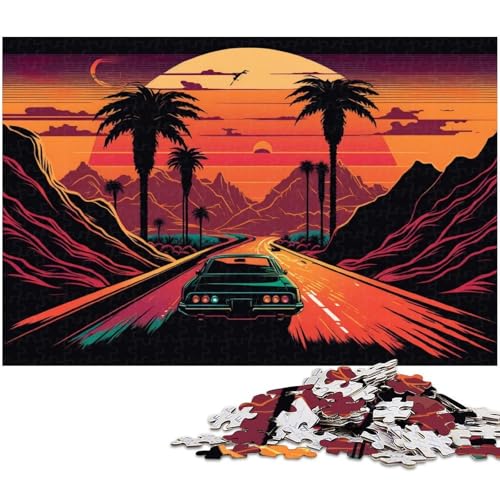 1000-teiliges Puzzle-Geschenk, Neonlandschaft, Kartonpuzzle für Erwachsene, Familie und Freunde, geeignet für Kinder ab 14 Jahren, 26 x 38 cm / 10,23 x 14,96 Zoll 1000-teiliges Puzzle-Geschenk, Neonlandschaft, Kartonpuzzle für Erwachsene, Familie und Freunde, geeignet für Kinder ab 14 Jahren, 26 x 38 cm / 10,23 x 14,96 Zoll von JIANGENNF