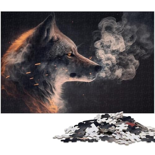 1000-teiliges Puzzle-Geschenk, Wolfsnebel, Kartonpuzzle für Erwachsene, Familie und Freunde, geeignet für Kinder ab 14 Jahren, 26 x 38 cm / 10,23 x 14,96 Zoll 1000-teiliges Puzzle-Geschenk, Wolfsnebel, Kartonpuzzle für Erwachsene, Familie und Freunde, geeignet für Kinder ab 14 Jahren, 26 x 38 cm / 10,23 x 14,96 Zoll von JIANGENNF