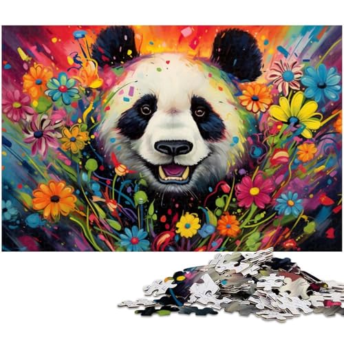 1000-teiliges Puzzle-Geschenk, buntes Panda-Holzpuzzle für Erwachsene, Familie und Freunde, geeignet für Kinder ab 14 Jahren, 50 x 75 cm / 19,68 x 29,52 Zoll 1000-teiliges Puzzle-Geschenk, buntes Panda-Holzpuzzle für Erwachsene, Familie und Freunde, geeignet für Kinder ab 14 Jahren, 50 x 75 cm / 19,68 x 29,52 Zoll von JIANGENNF