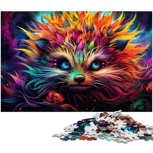 1000-teiliges Puzzle-Geschenk, farbenfrohes, süßes Igel-Puzzle, anspruchsvolles Denkspiel für Teenager, 26 x 38 cm / 10,23 x 14,96 Zoll 1000-teiliges Puzzle-Geschenk, farbenfrohes, süßes Igel-Puzzle, anspruchsvolles Denkspiel für Teenager, 26 x 38 cm / 10,23 x 14,96 Zoll von JIANGENNF